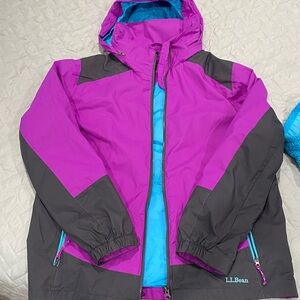 L.L. Bean Kids Purple and Gray 3-1 jacket